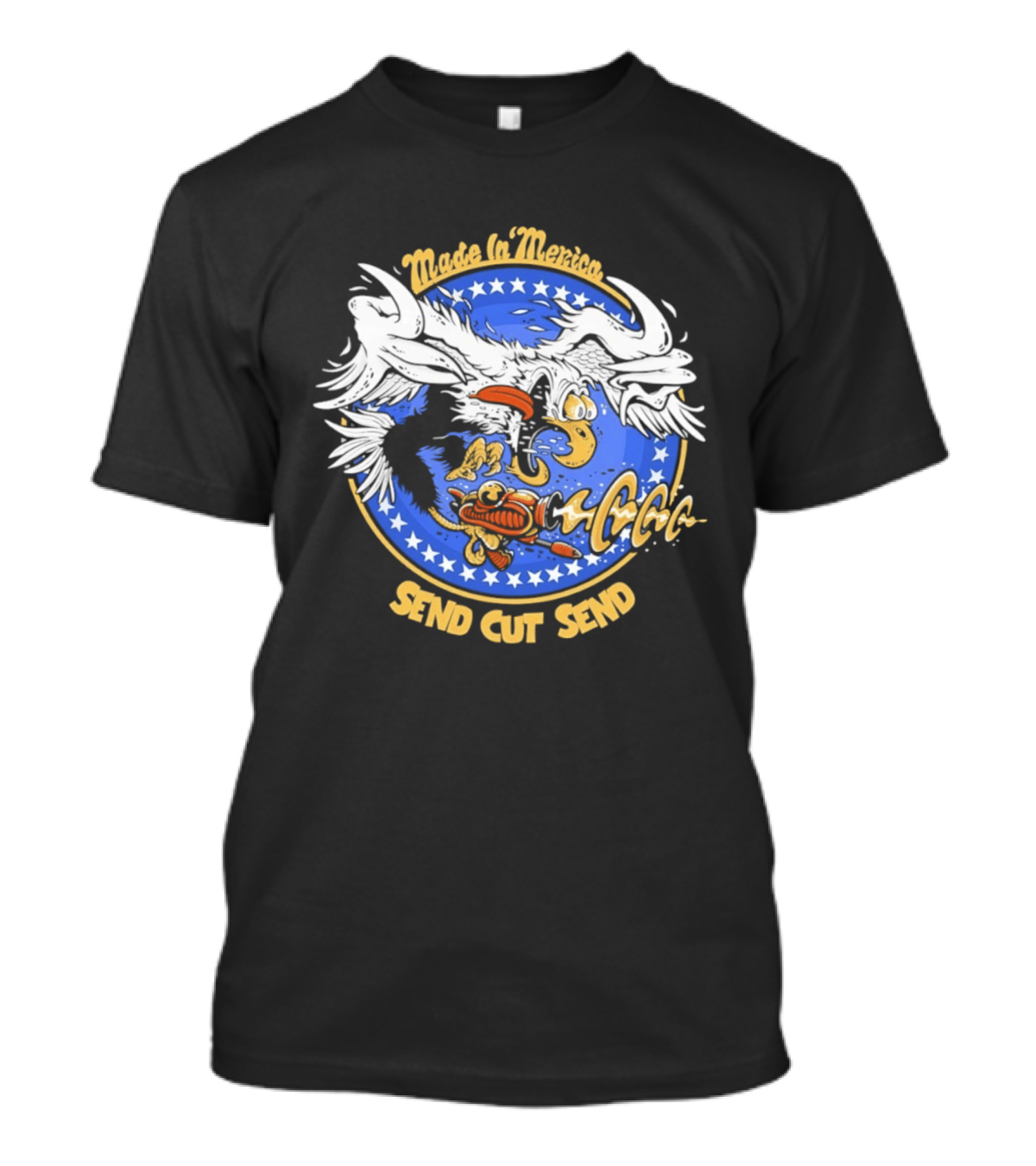 Made In 'Merica Eagle Send Cut Send Stars And Stripes T-Shirt