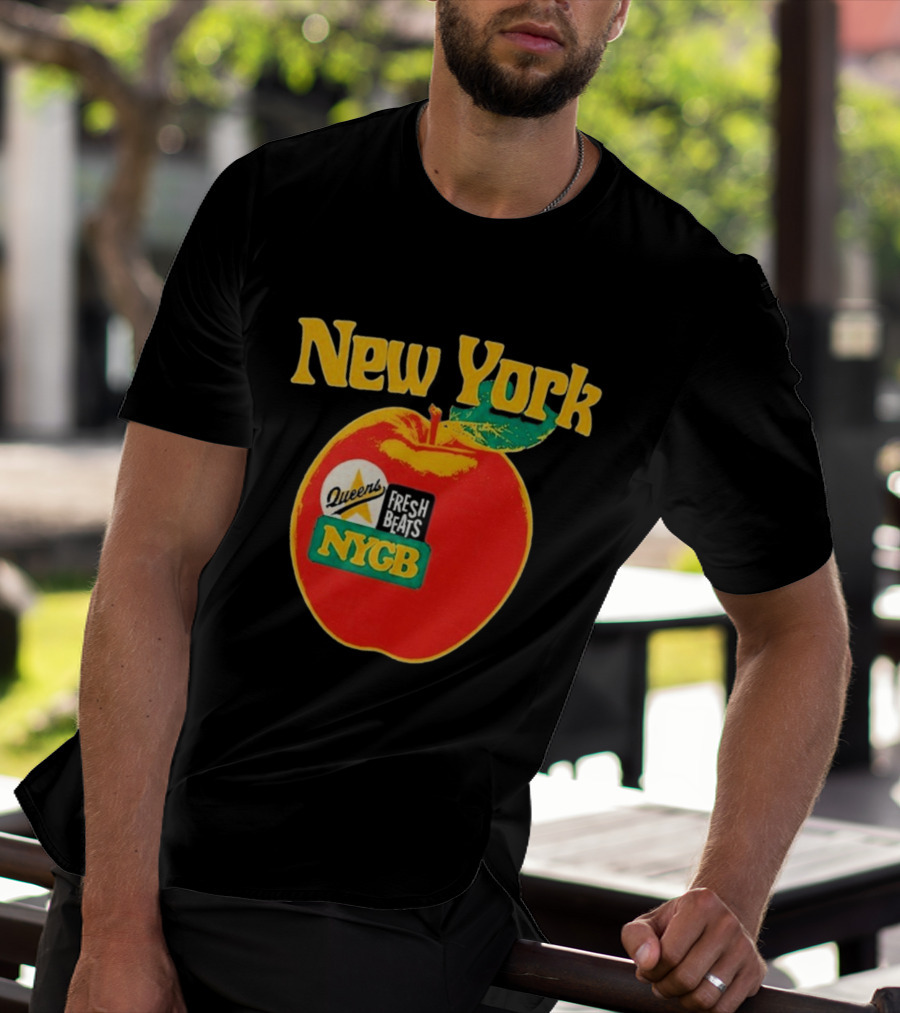 New York Queens Fresh Beats NYGB Apple T-Shirt