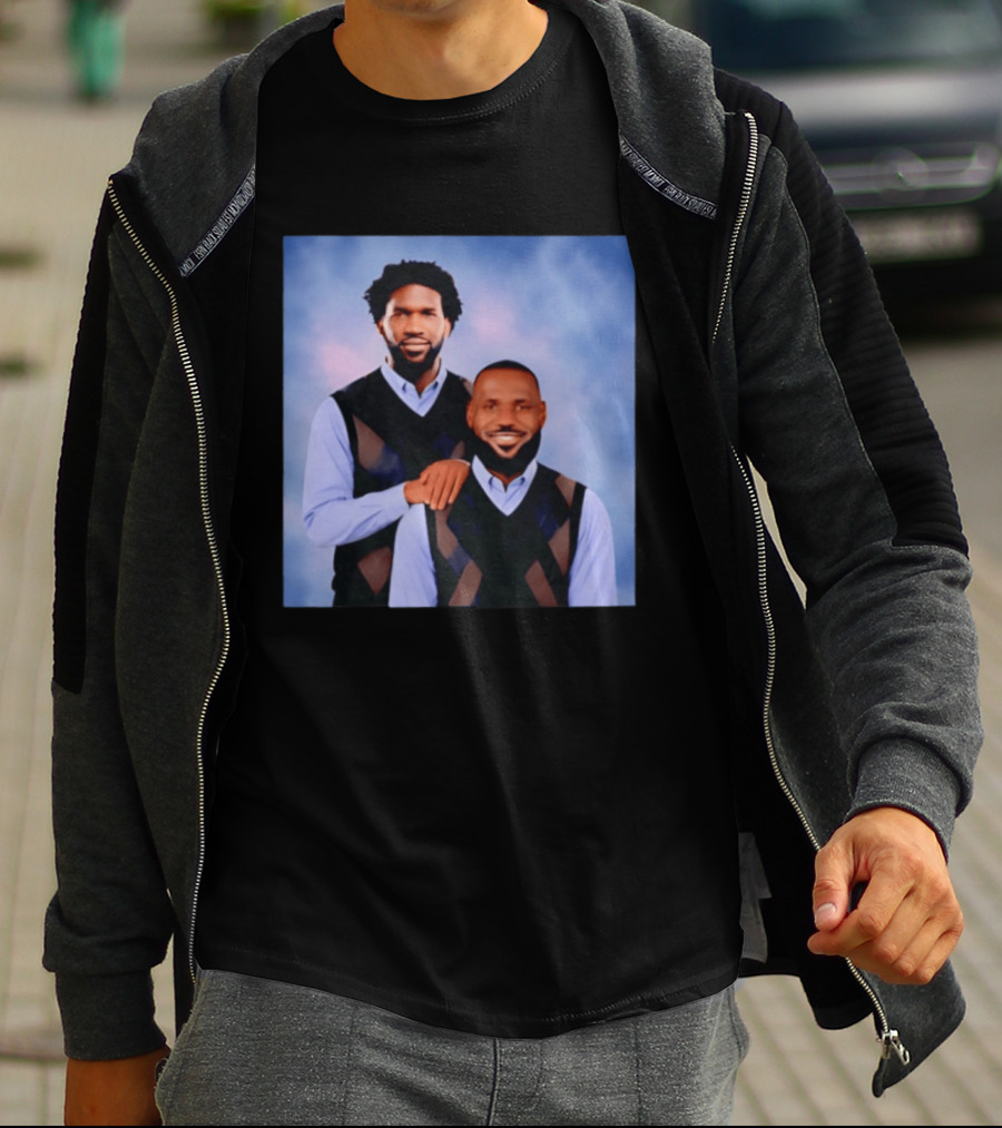 Philadelphia 76ers Lebron James Joel Embiid Step Brothers T-Shirt