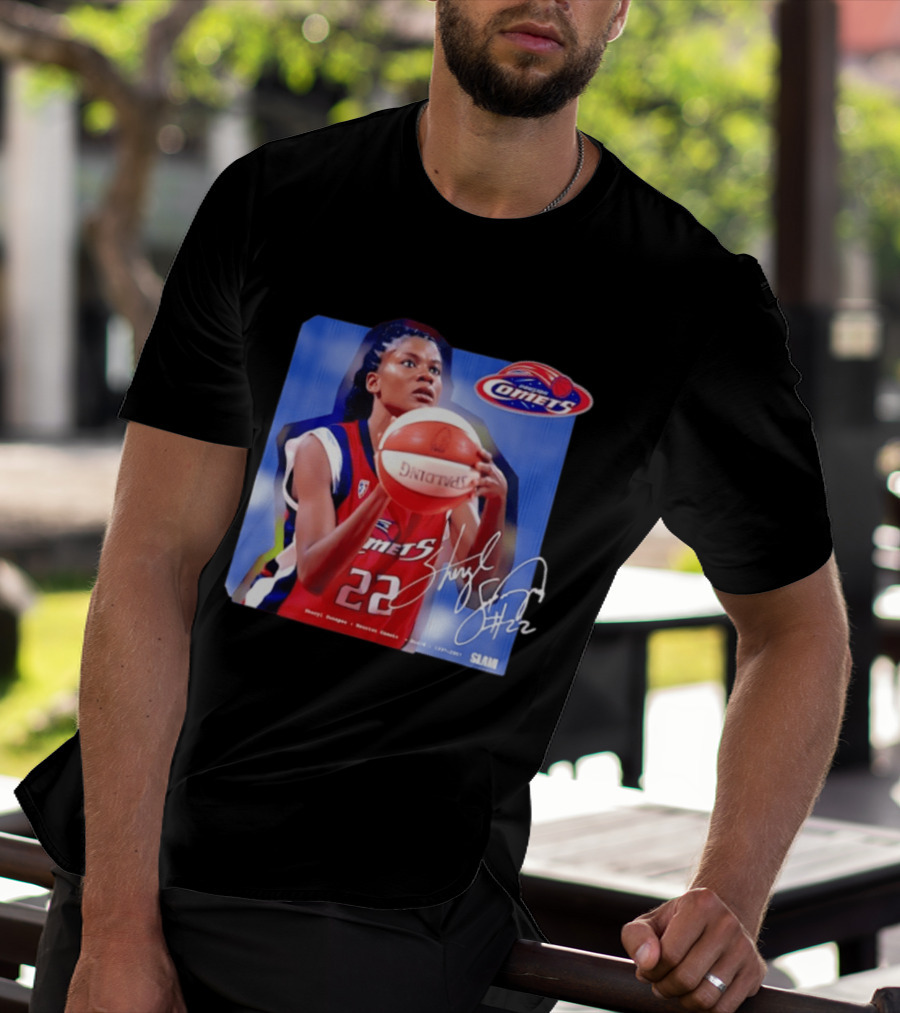 Sheryl Swoopes Houston Comets SLAM WNBA Legends 22 Spalding Basketball T-Shirt