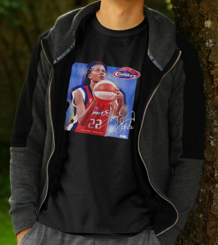 Sheryl Swoopes Houston Comets SLAM WNBA Legends 22 Spalding Basketball T-Shirt