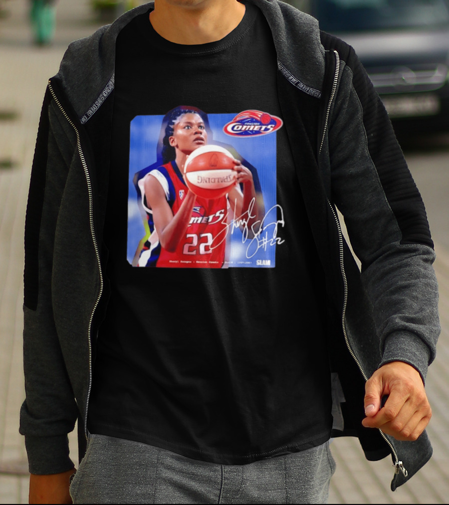 Sheryl Swoopes Houston Comets SLAM WNBA Legends 22 Spalding Basketball T-Shirt