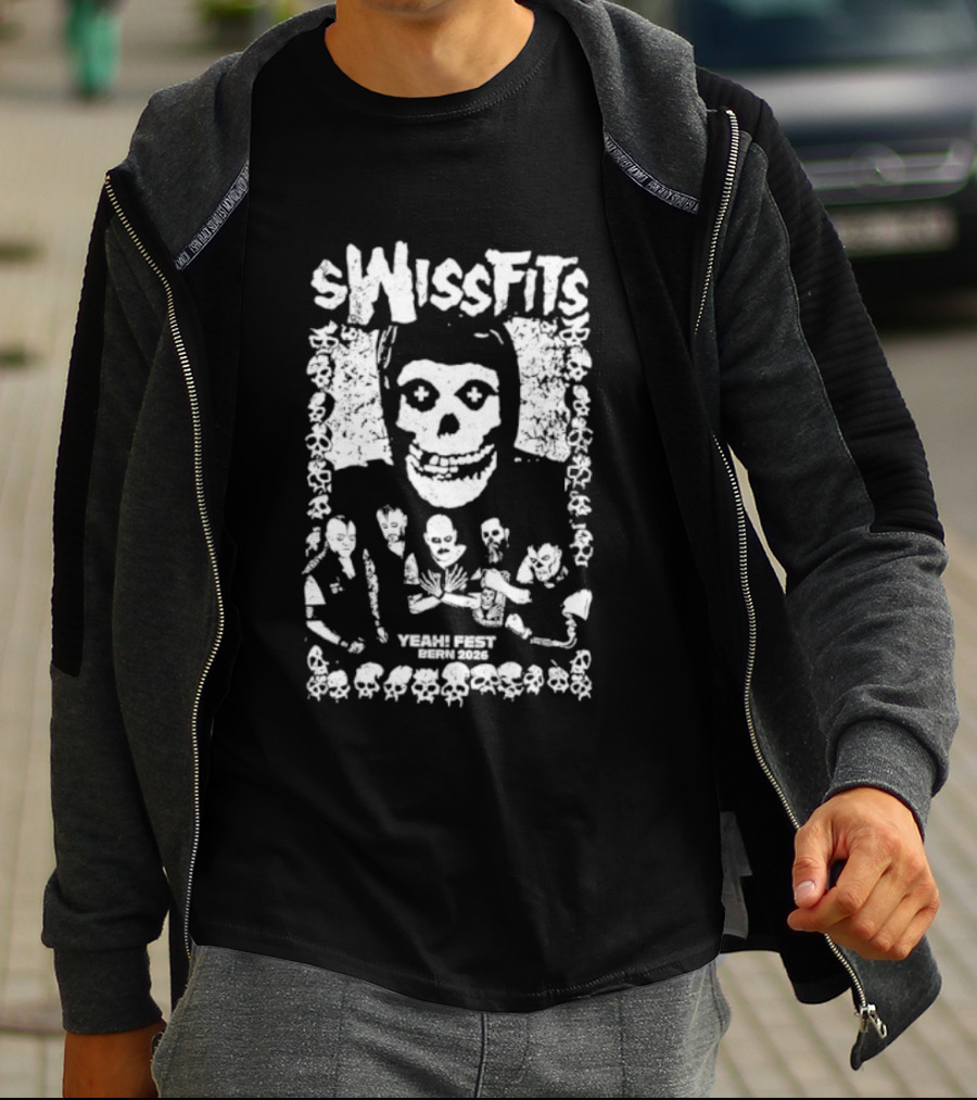 Swissfits Yeah! Fest Bern 2026 Punk Rock Skull Skeletons T-Shirt