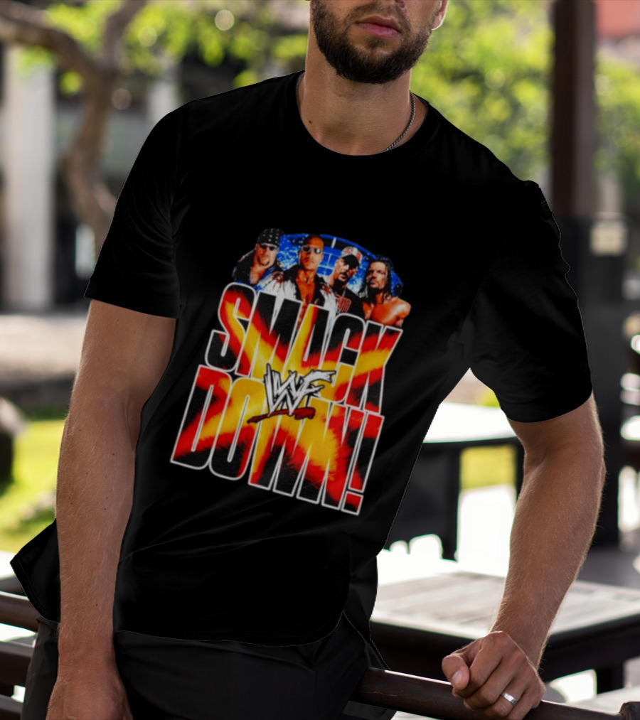 WWF SmackDown The Undertaker The Rock Stone Cold Steve Austin Triple H T-Shirt