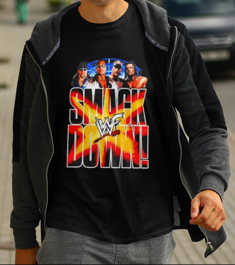 WWF SmackDown The Undertaker The Rock Stone Cold Steve Austin Triple H T-Shirt