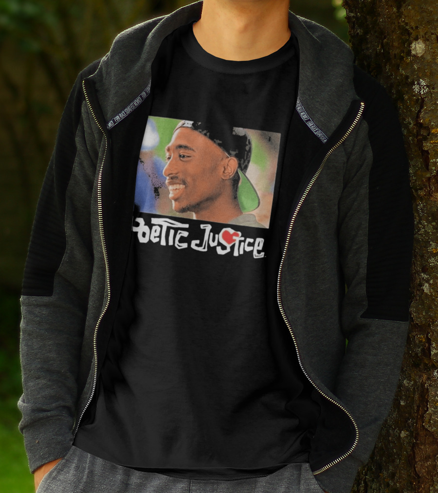 Tupac Poetic Justice Smiling Cap Backwards T-Shirt