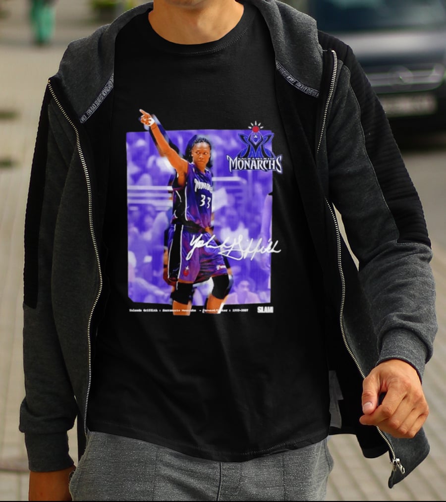 WNBA Yolanda Griffith 33 Sacramento Monarchs Basketball Legends T-Shirt