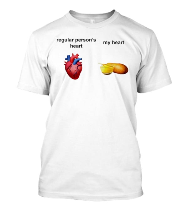 Regular Person's Heart My Heart Corn Dog Mustard T-Shirt