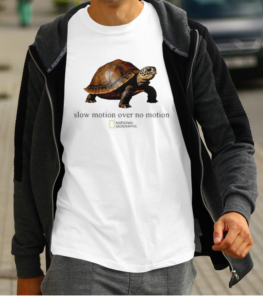 Slow Motion Over No Motion Turtle National Geographic T-Shirt