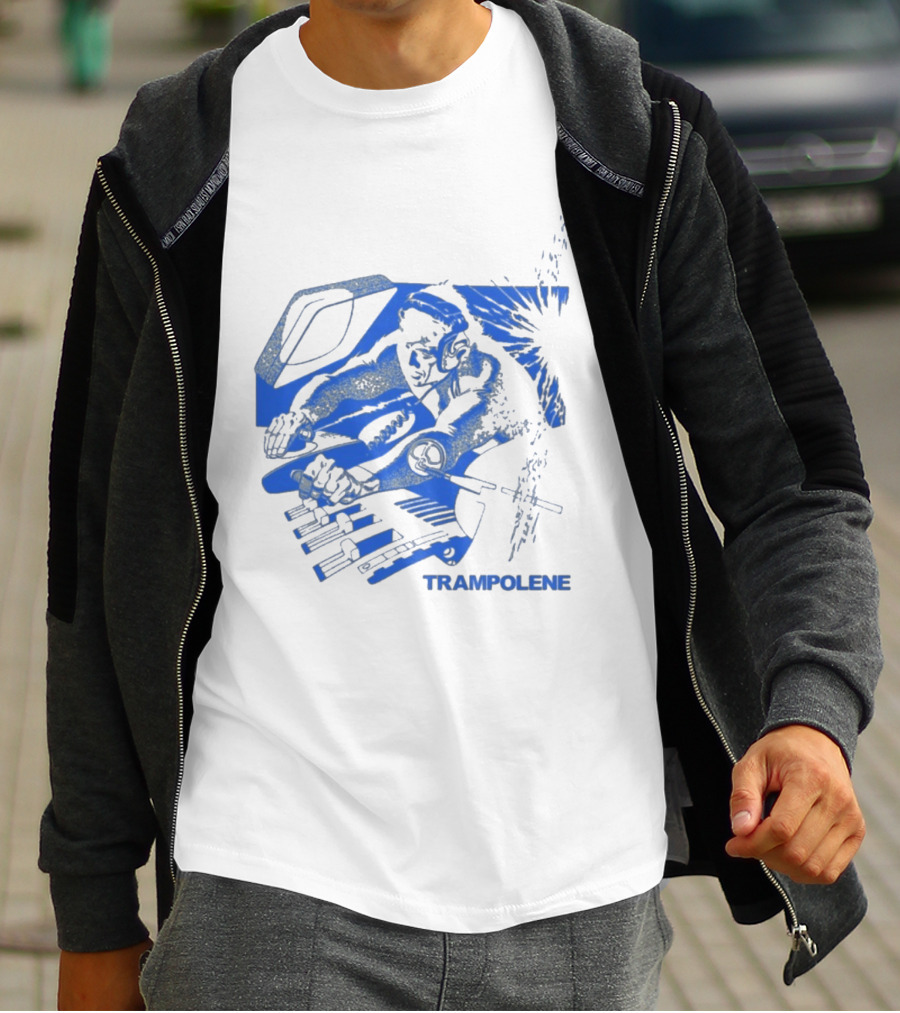 Trampolene DJ Tramps Music Mixing Motorcycle T-Shirt