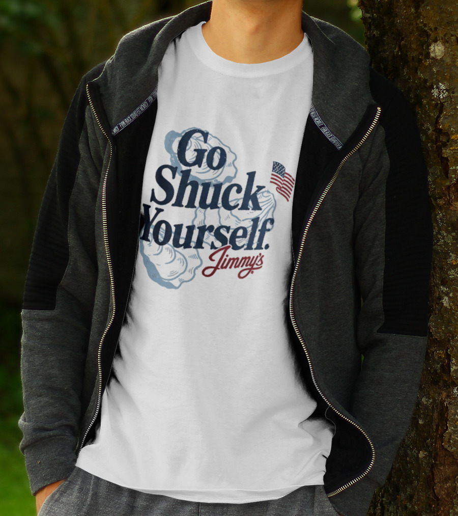 Jimmy's Go Shuck Yourself Oyster American Flag T-Shirt