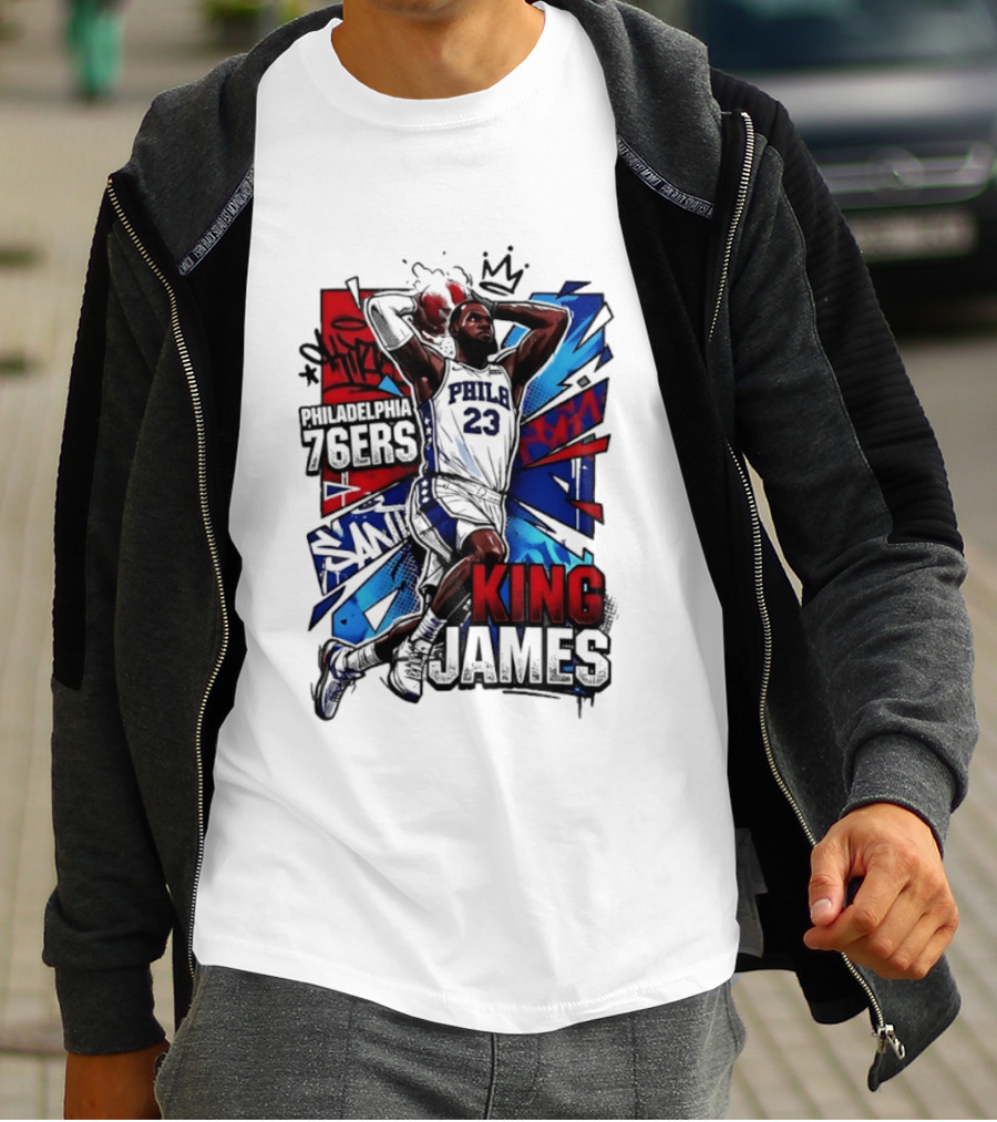 Philadelphia 76ers King James LeBron 2026 NBA Basketball T-Shirt