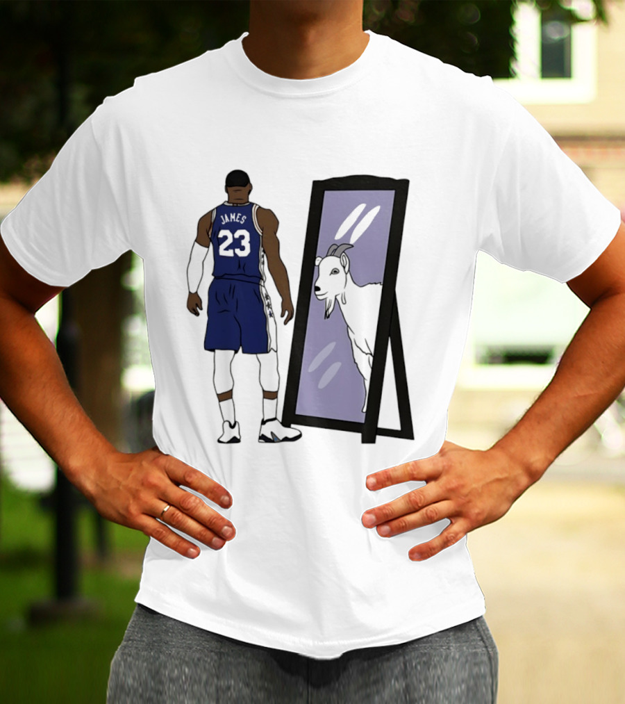 LeBron James Mirror 23 GOAT Reflection Philadelphia 76ers T-Shirt