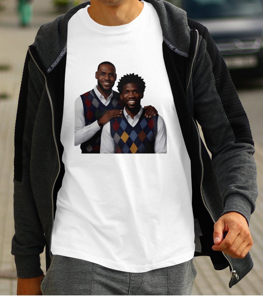 Lebron James Joel Embiid Philadelphia 76ers Step Brothers Crossover NBA Comedy T-Shirt