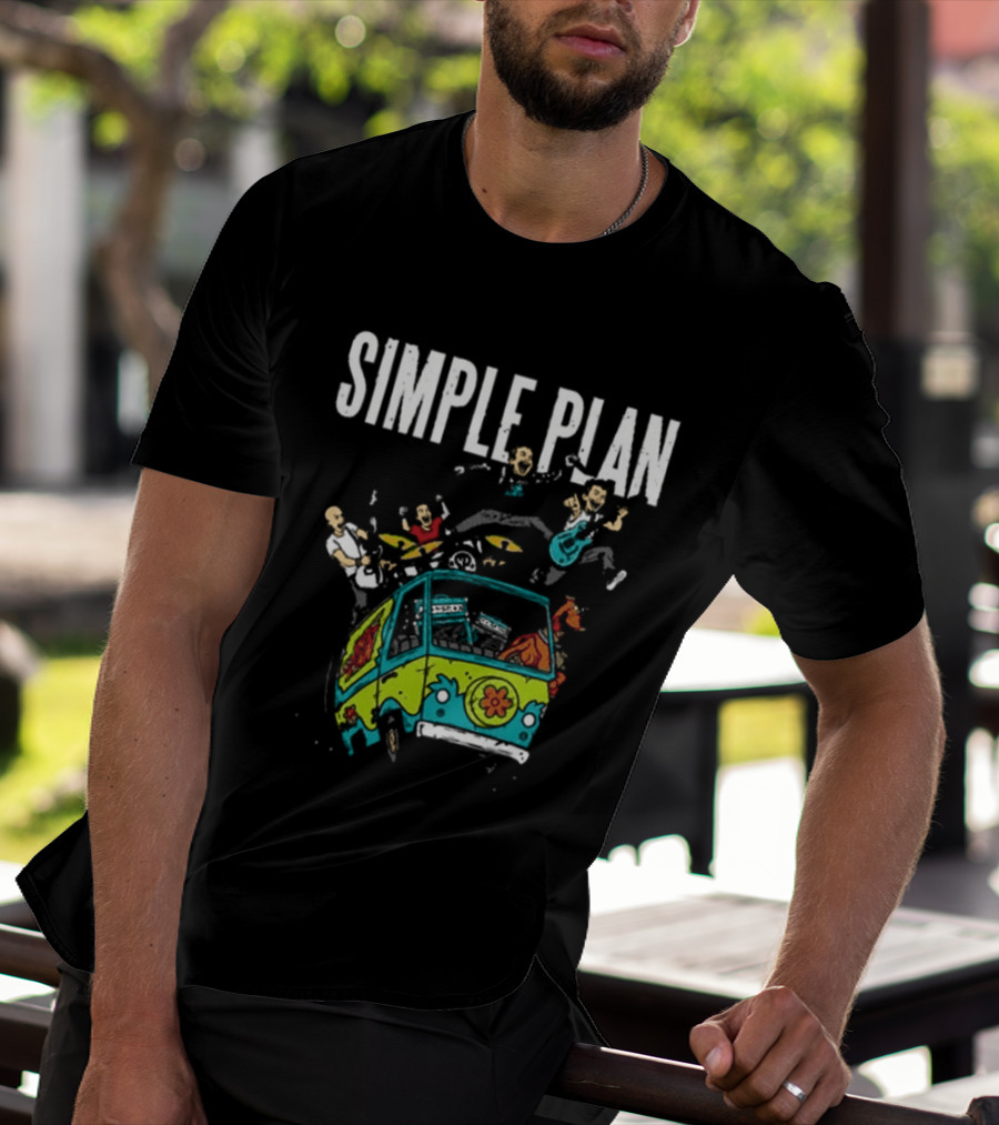 Simple Plan Bigger Than You Think Tour 2026 The Sequel Scooby Doo Mystery Machine Dates T-Shirt