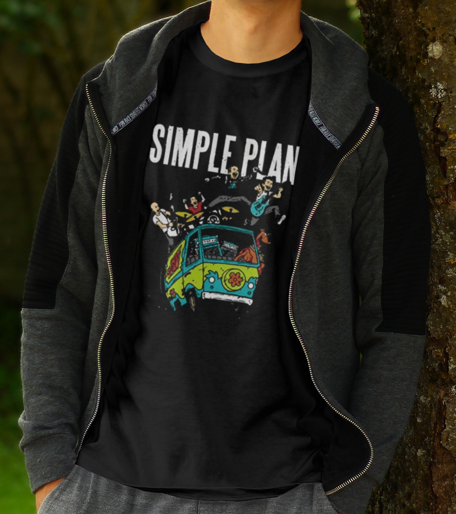 Simple Plan Bigger Than You Think Tour 2026 The Sequel Scooby Doo Mystery Machine Dates T-Shirt