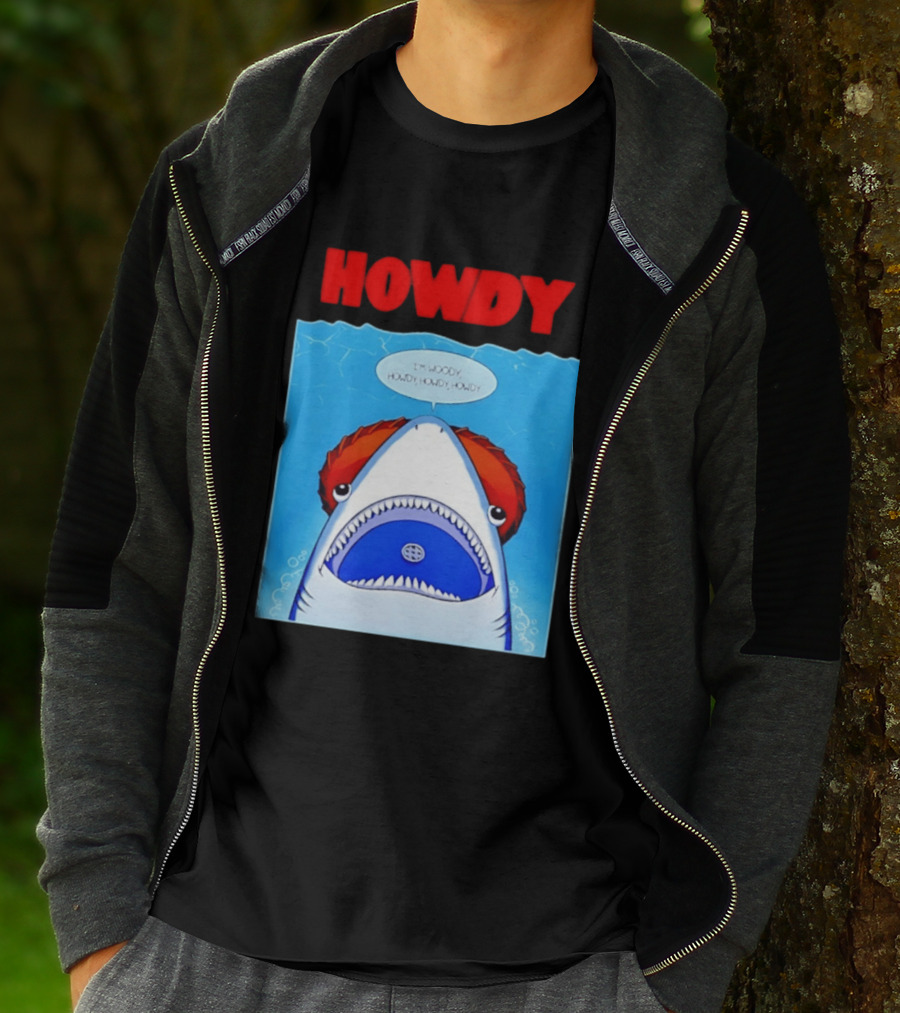 Howdy I'm Woody Shark Howdy Howdy Howdy Toy Story Mashup T-Shirt