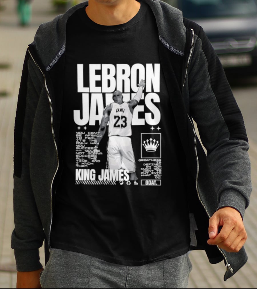 LeBron James Philadelphia 76ers King James NBA Goat 2026 23 T-Shirt