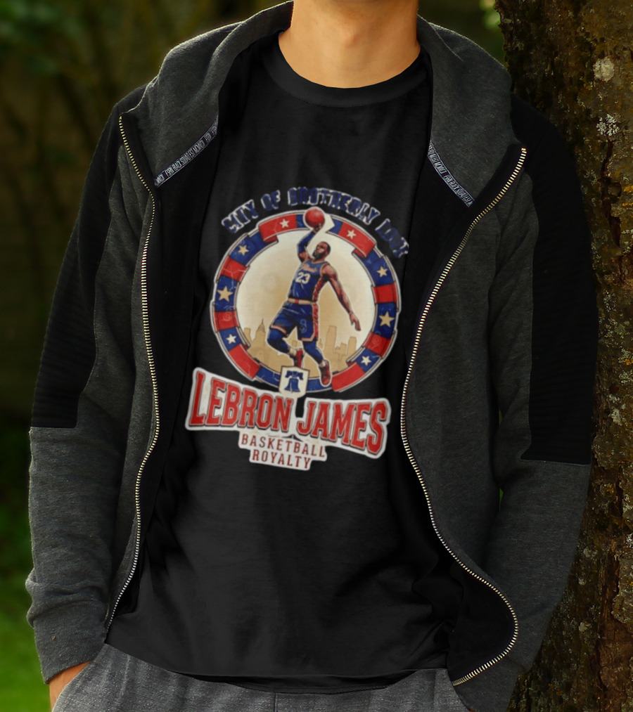 LeBron James City Of Brotherly Love Basketball Royalty Philly T-Shirt