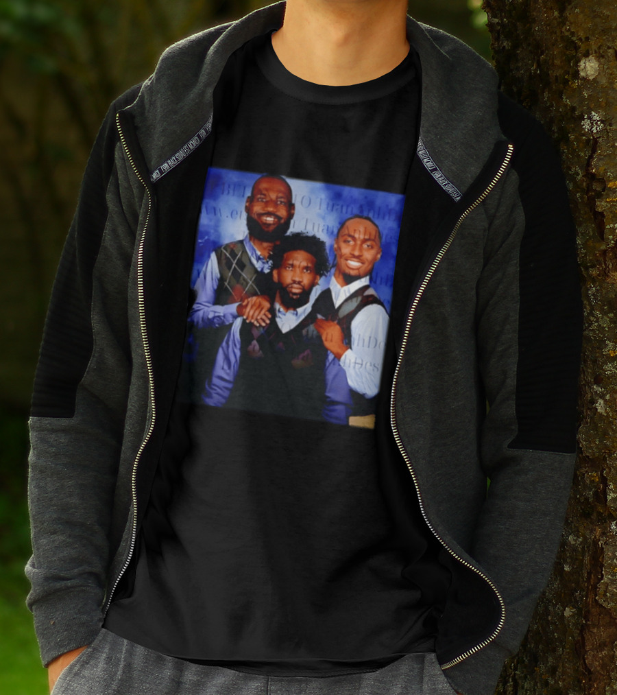LeBron James Tyrese Maxey Joel Embiid Step Brothers Philadelphia Basketball T-Shirt