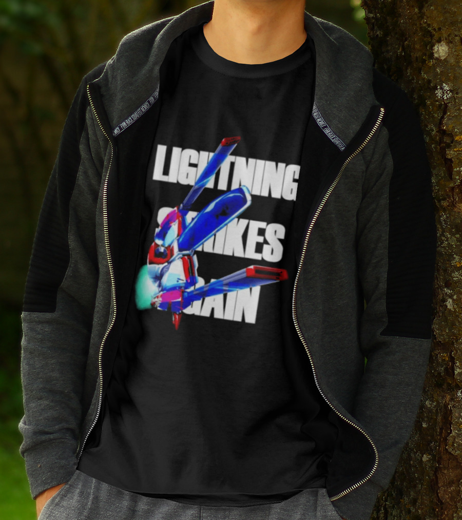 Lightning Strikes Again Gundam Mecha Robot T-Shirt