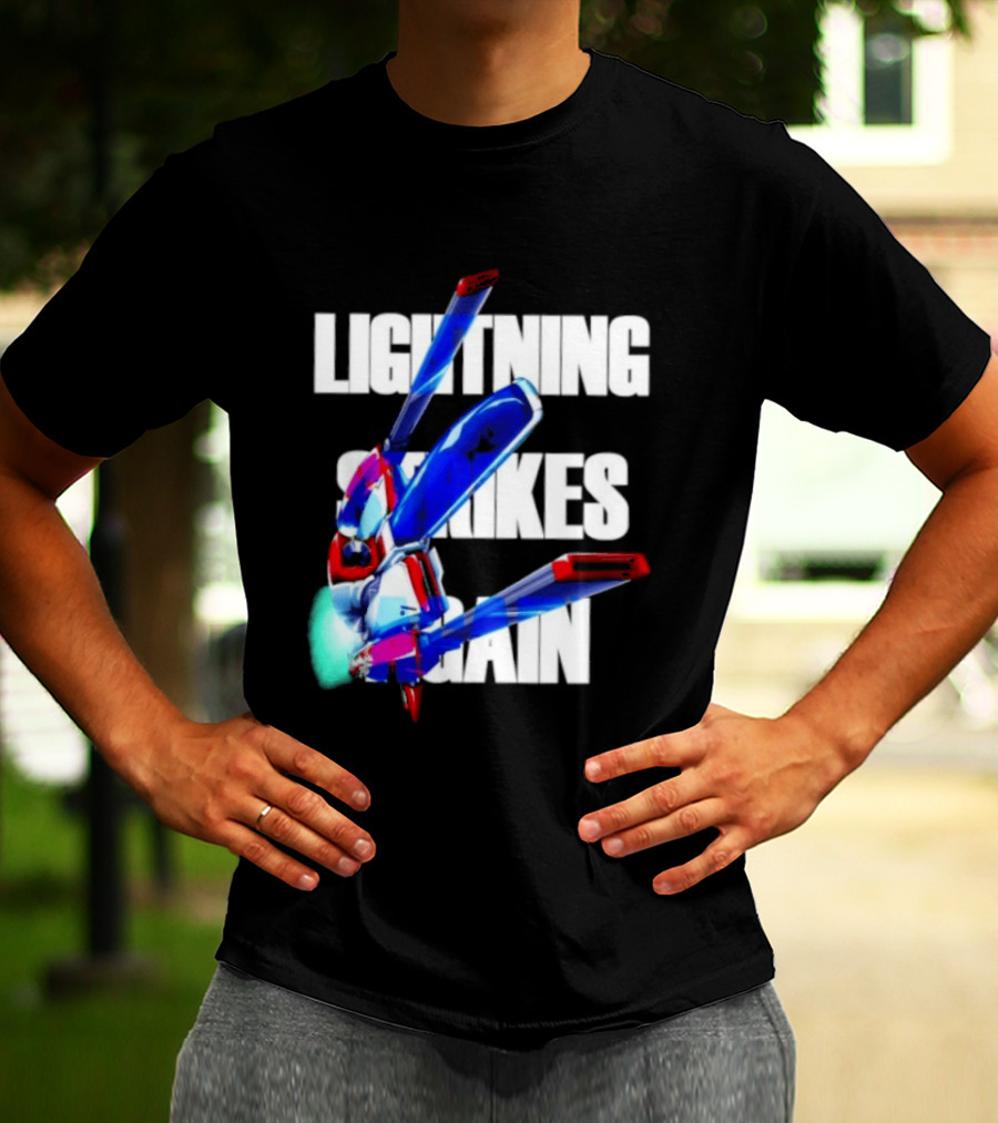 Lightning Strikes Again Gundam Mecha Robot T-Shirt
