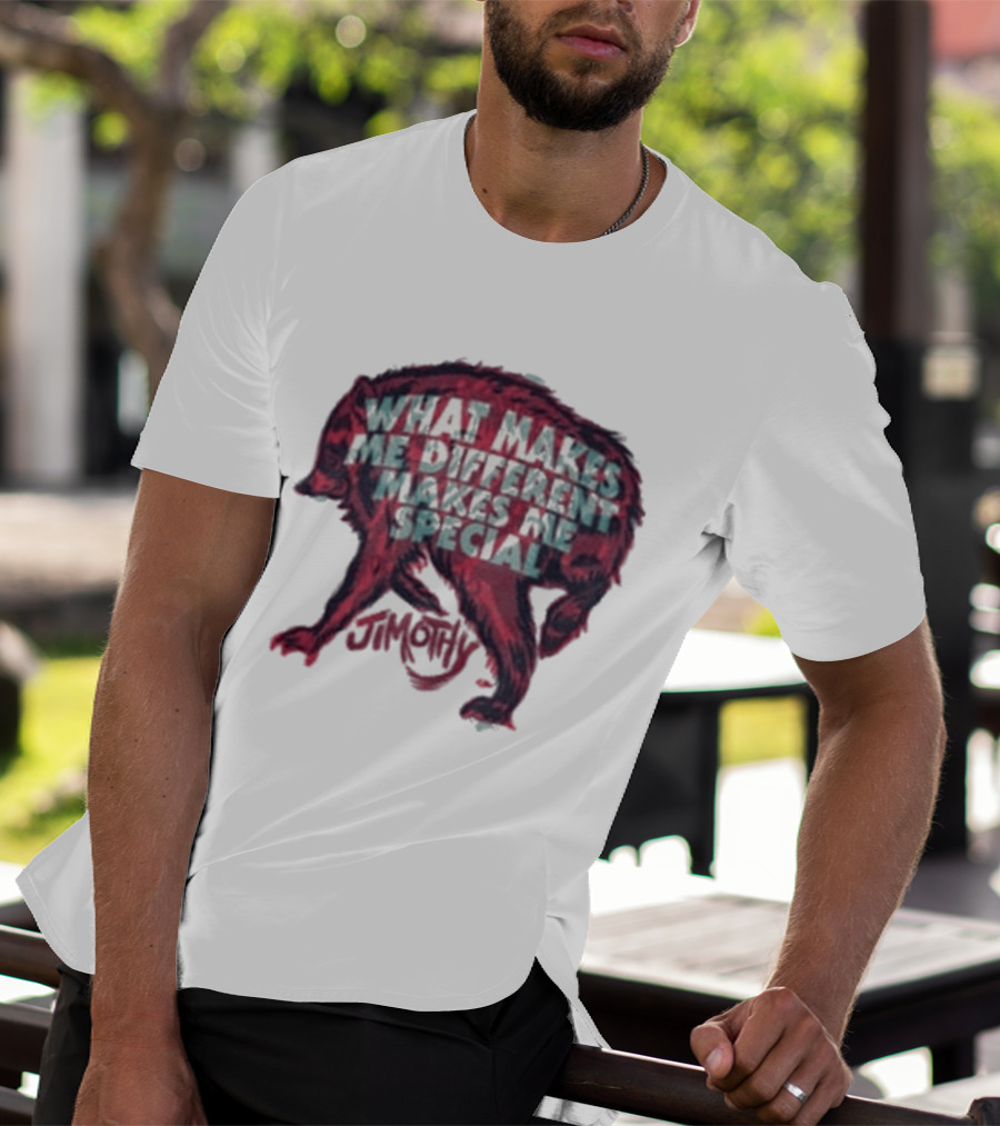 Jimothy What Makes Me Different Makes Me Special Wolf T-Shirt