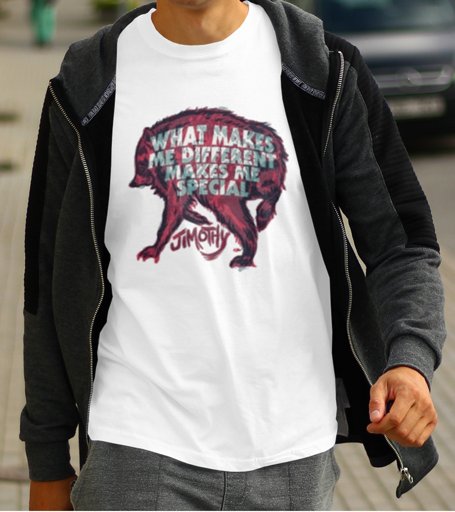 Jimothy What Makes Me Different Makes Me Special Wolf T-Shirt