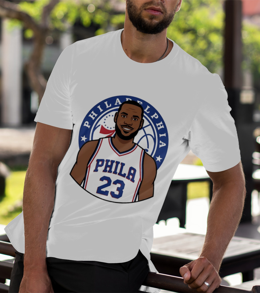 King James Philadelphia Phila 23 Basketball 76ers Star T-Shirt