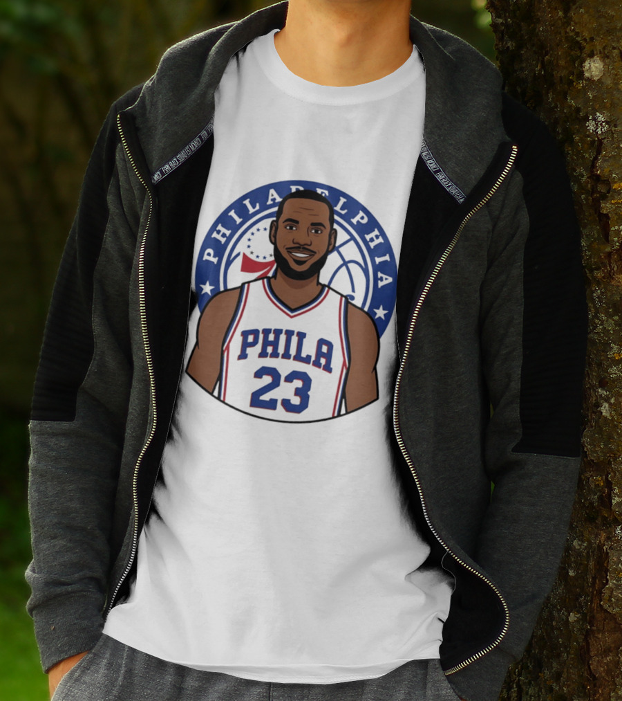 King James Philadelphia Phila 23 Basketball 76ers Star T-Shirt