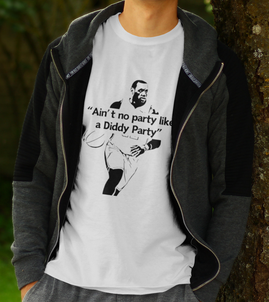 Ain't No Party Like A Diddy Party Basketball Player Silhouette With Ball T-Shirt
