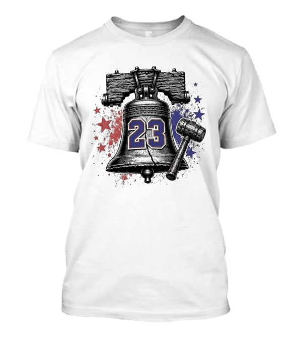 Lebron James 23 Liberty Bell Philadelphia 76ers Fan T-Shirt