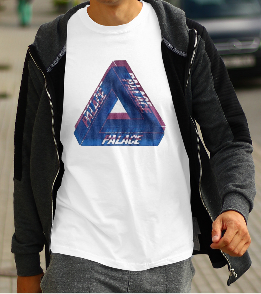 Palace Blur Tri Ferg Optical Illusion Triangles T-Shirt
