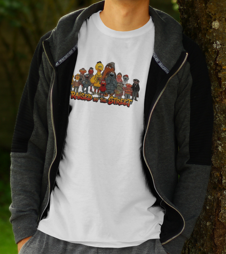 Raised By The Street Vintage Cartoon Characters Collection T-Shirt