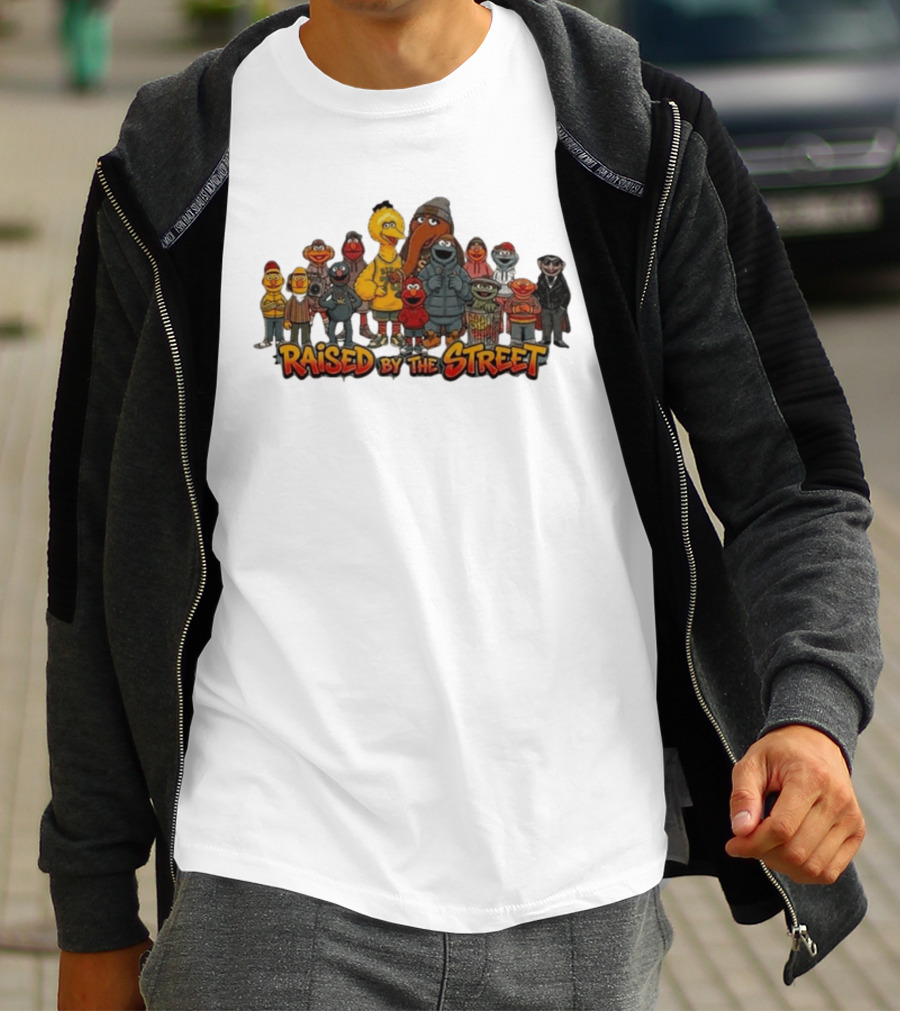 Raised By The Street Vintage Cartoon Characters Collection T-Shirt