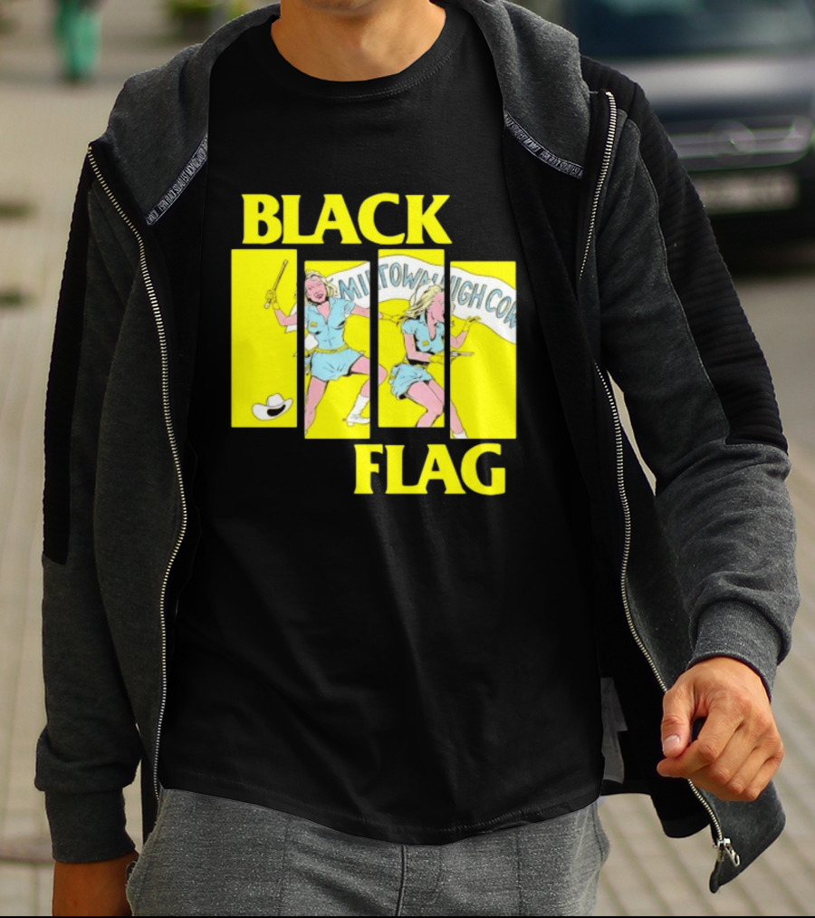 Black Flag Midtown High Comix Punk Rock Mid 20th Century T-Shirt