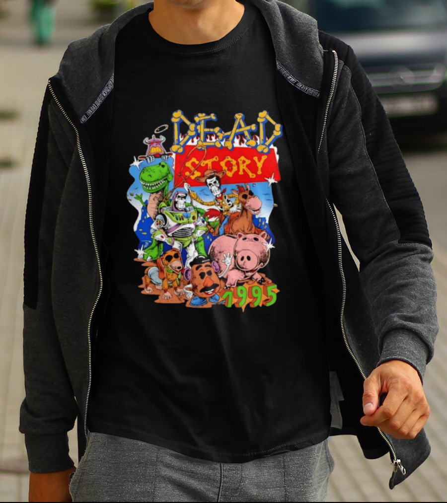 Dead Story Toy Story 1995 Woody Buzz Lightyear Rex Hamm Potato Head Slinky Dog T-Shirt