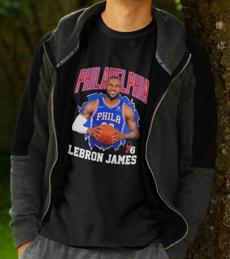 Philadelphia 76ers LeBron James Basketball Jersey Fan T-Shirt