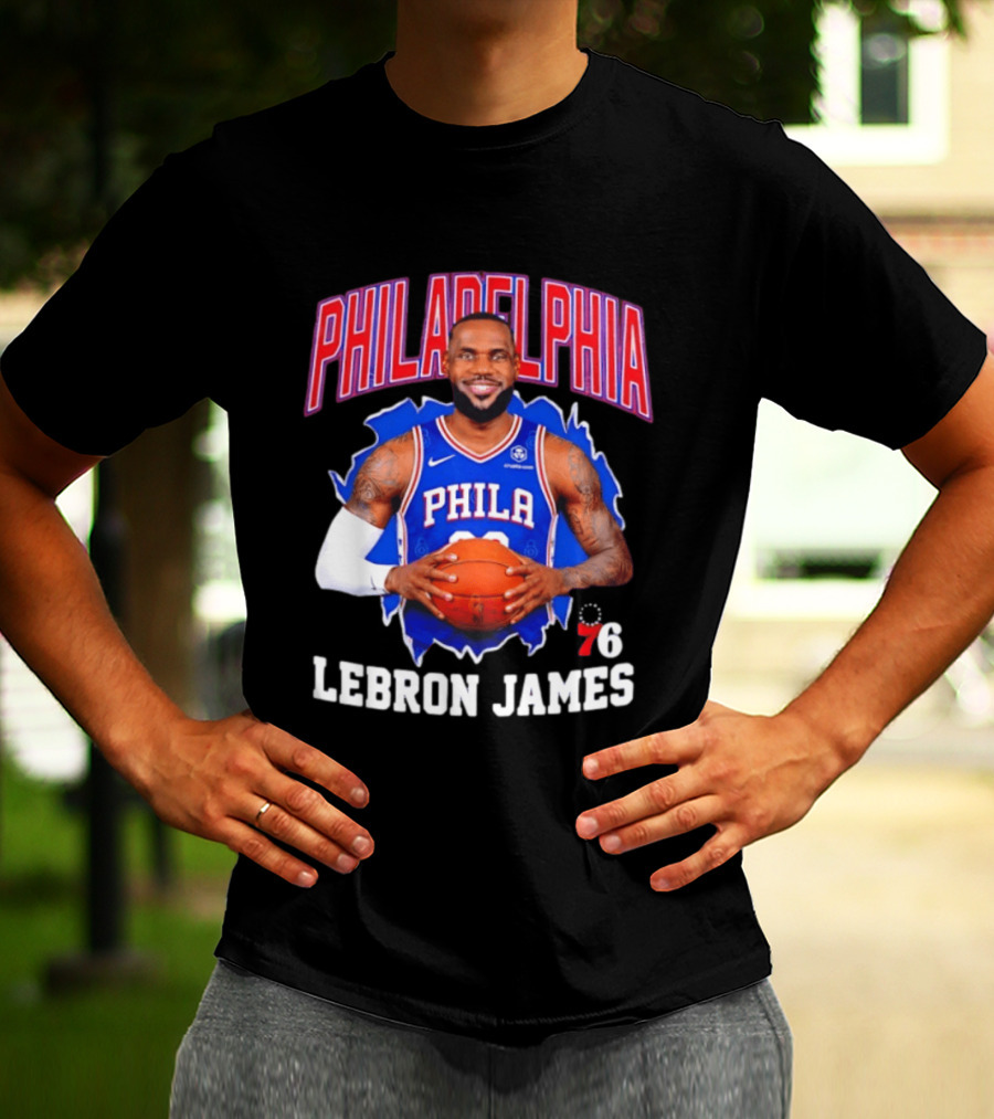 Philadelphia 76ers LeBron James Basketball Jersey Fan T-Shirt