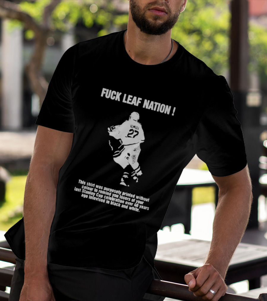 Fuck Leaf Nation Komley 27 Vintage Hockey Fan T-Shirt