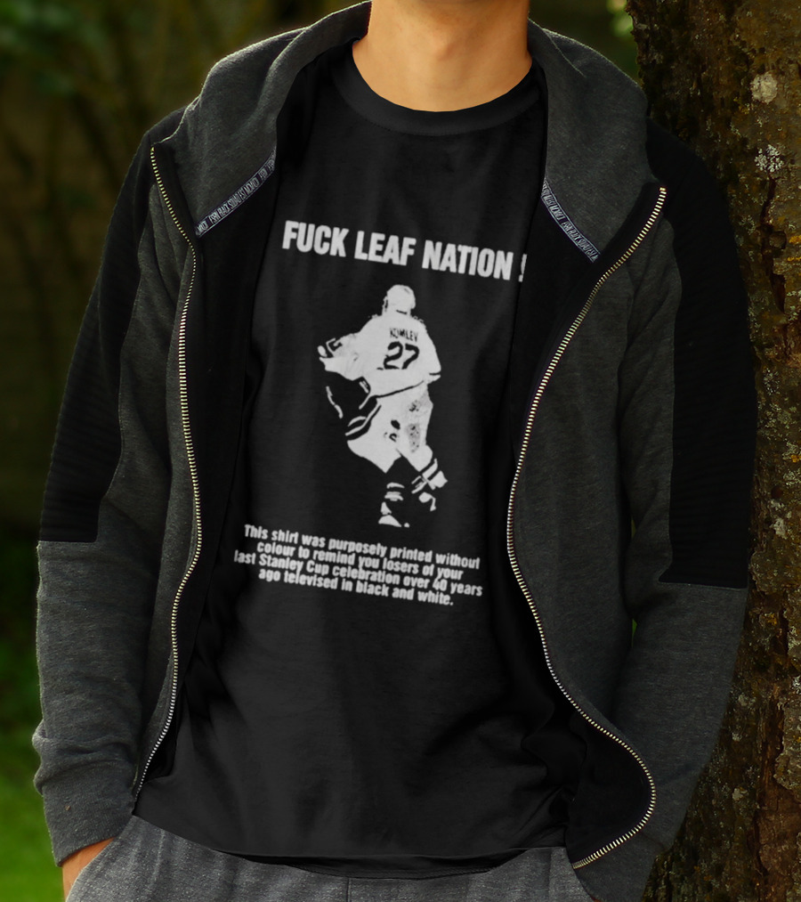 Fuck Leaf Nation Komley 27 Vintage Hockey Fan T-Shirt
