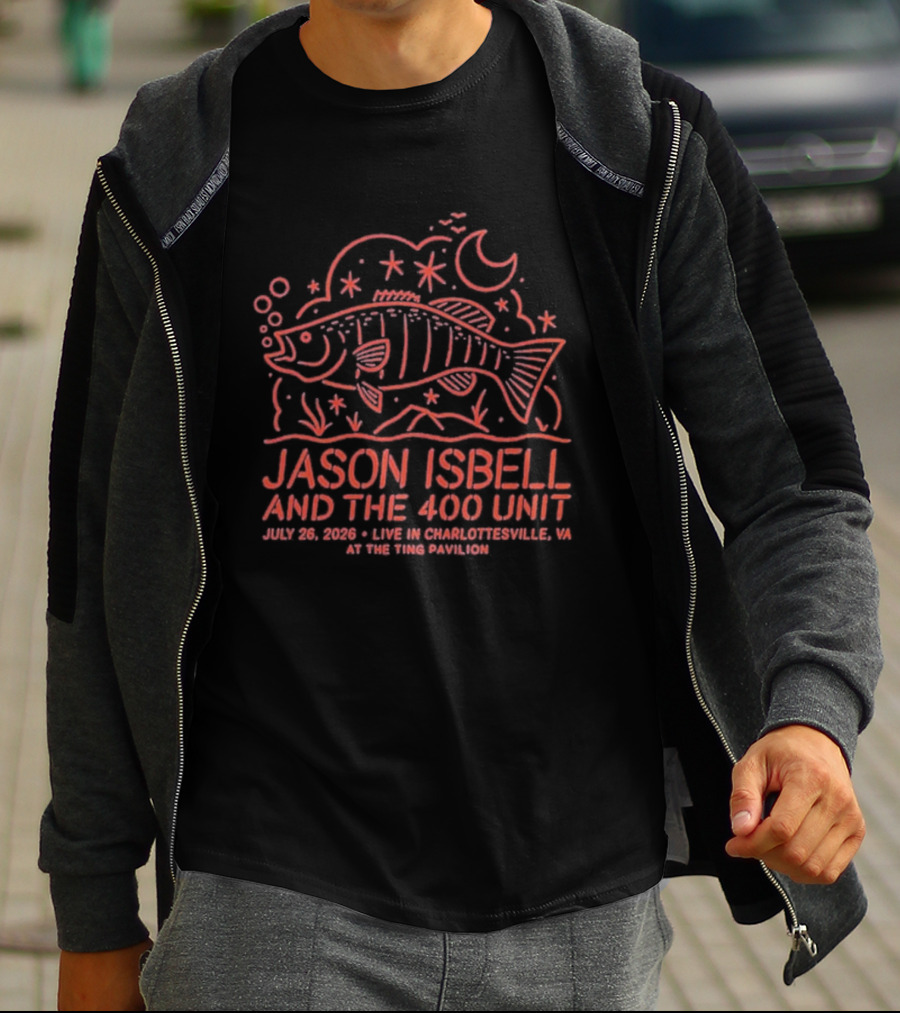 Jason Isbell And The 400 Unit July 26 2026 Ting Pavilion Charlottesville VA Fish And Stars T-Shirt