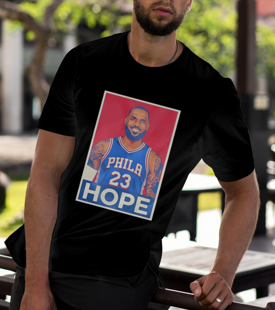 LeBron James 23 Phila Hope Basketball Jersey T-Shirt