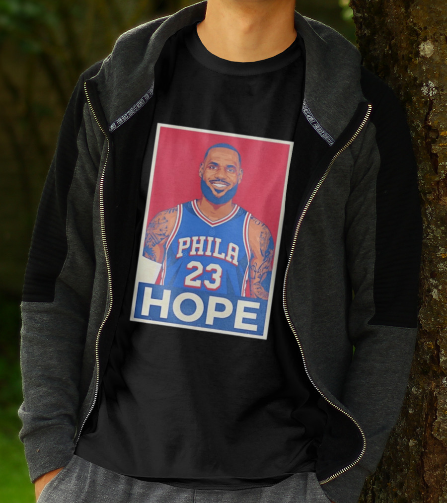LeBron James 23 Phila Hope Basketball Jersey T-Shirt