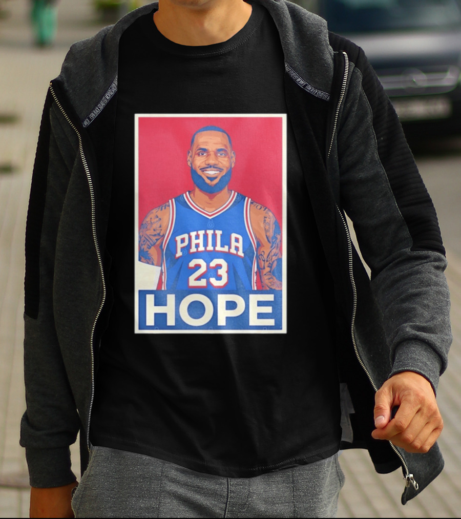 LeBron James 23 Phila Hope Basketball Jersey T-Shirt