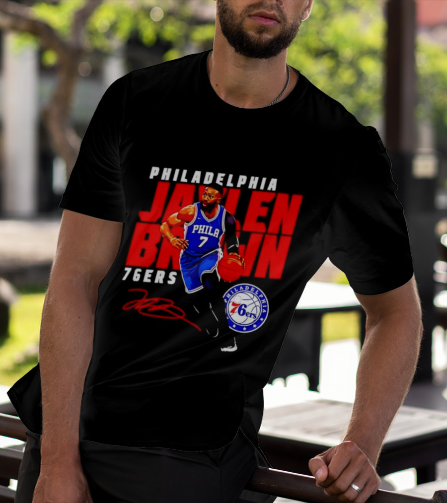 Philadelphia 76ers NBA Jalen Brown 7 Signature T-Shirt