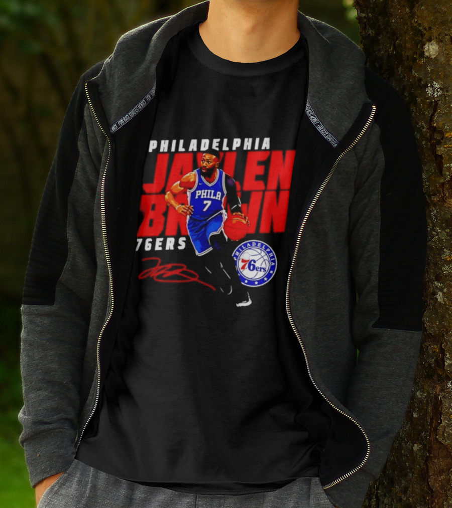Philadelphia 76ers NBA Jalen Brown 7 Signature T-Shirt