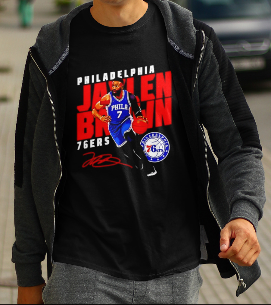 Philadelphia 76ers NBA Jalen Brown 7 Signature T-Shirt