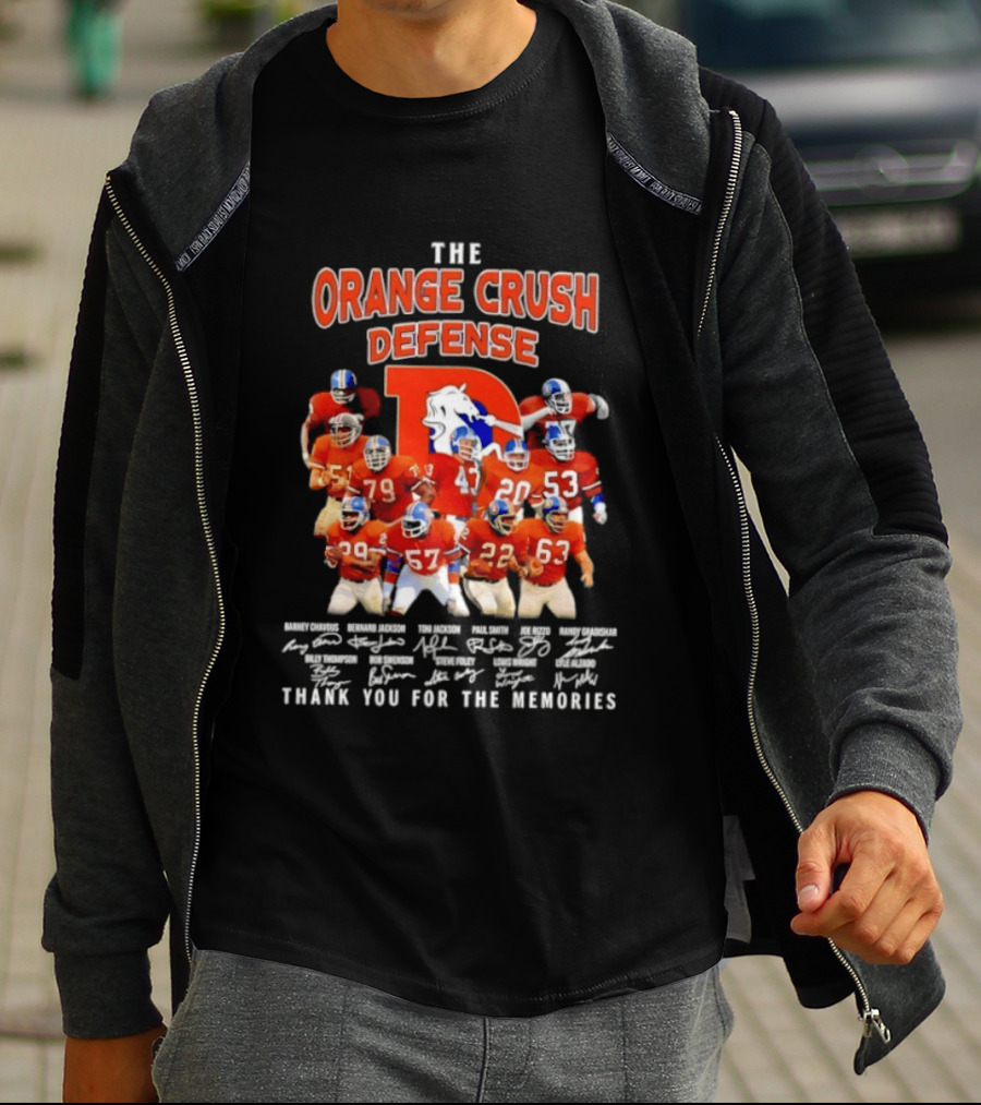 The Orange Crush Defense Denver Broncos Thank You For The Memories T-Shirt