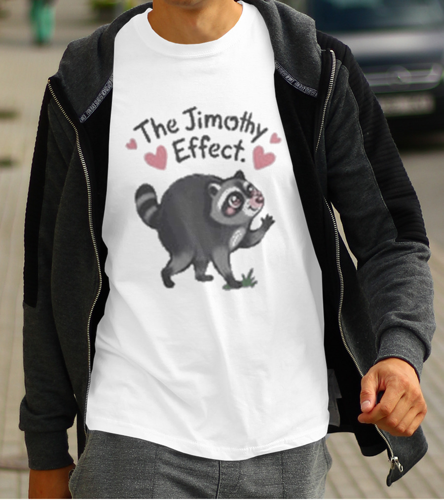 The Jimothy Effect Raccoon With Hearts T-Shirt